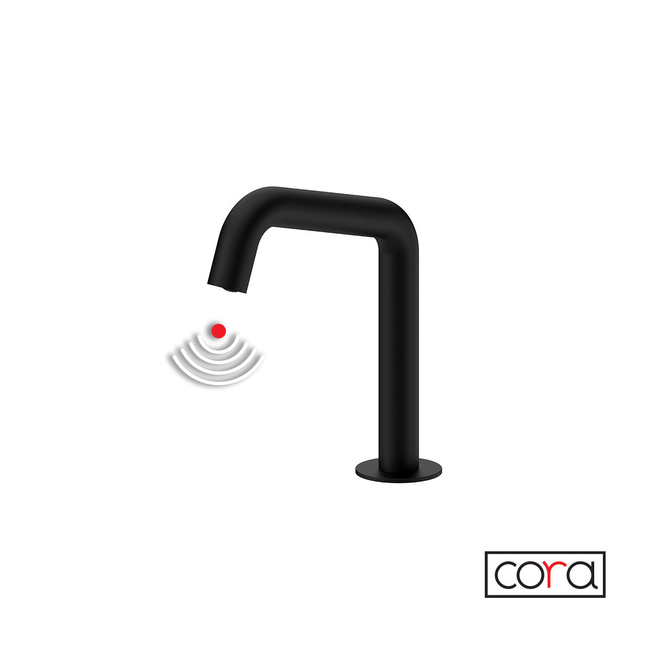 Electronic Cold (Electrical Power Suplly) Washbasin Tap Cora Black Matt