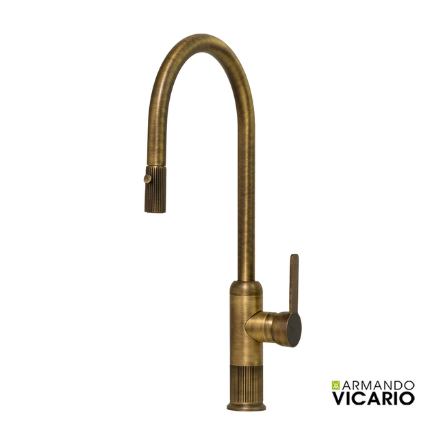 Lumiere Vicario Antique Brass Kitchen Sink Mixer