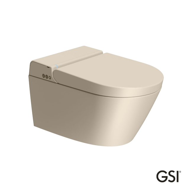 Wall-Hung WC PURA/59 Swirlflush With Electronic Bidet System, Creta GSI Italy