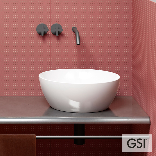 Pura Porcelain Washbasin Φ42 h.16 GSI White