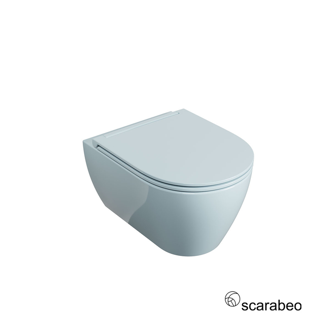 Wall-Hung WC GLAM/50.5 Twist With Slim Soft Close Cover, Scarabeo Air Glossy