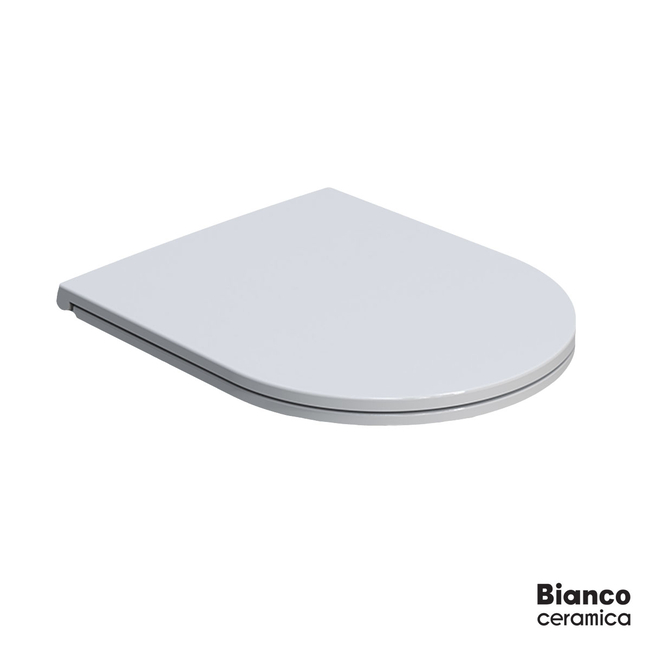 LENTA 3803 Slim Soft Close WC Seat Cover Bianco Ceramica White