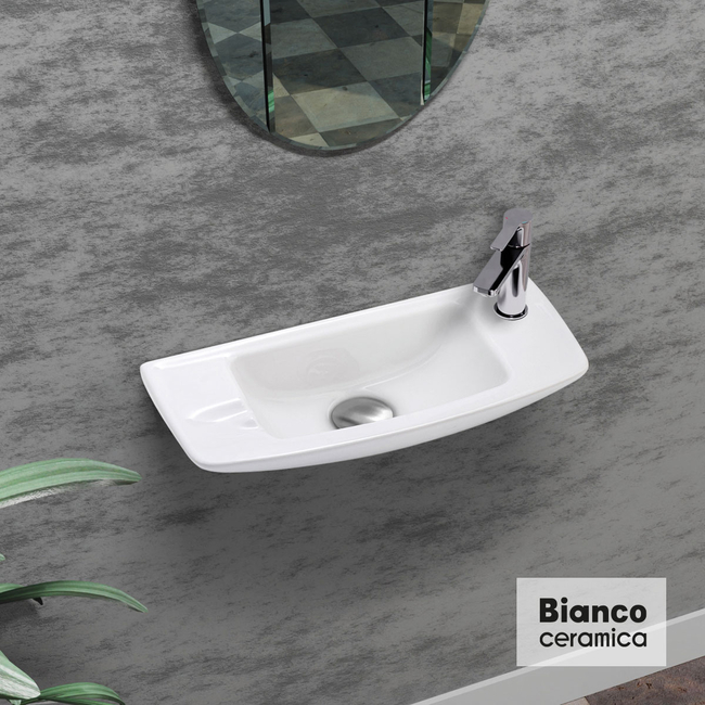 Porcelain Washbasin 44x20 Bianco Ceramica White
