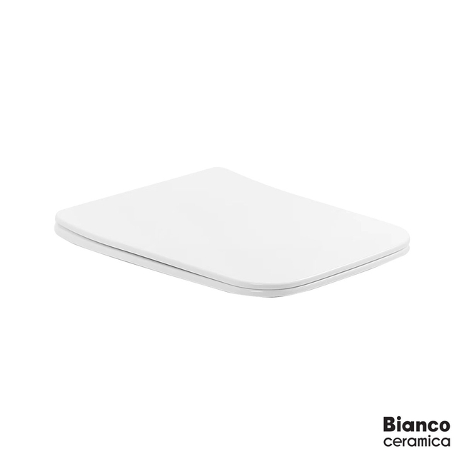 WC Seat Cover LX110 Slim Soft Close, Bianco Ceramica White