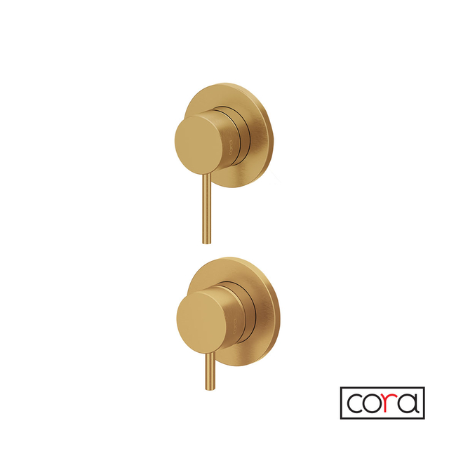 Cosmo CORA 2-3 Way Built-In Mixer, Gold Brushed Inox 316L