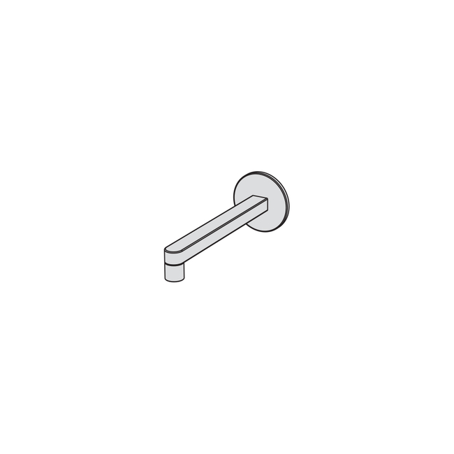 Wall-mounted basin spout L=190 mm brushed gold