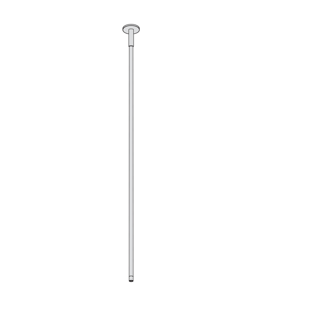 Ceiling-mounted basin spout brushed steel