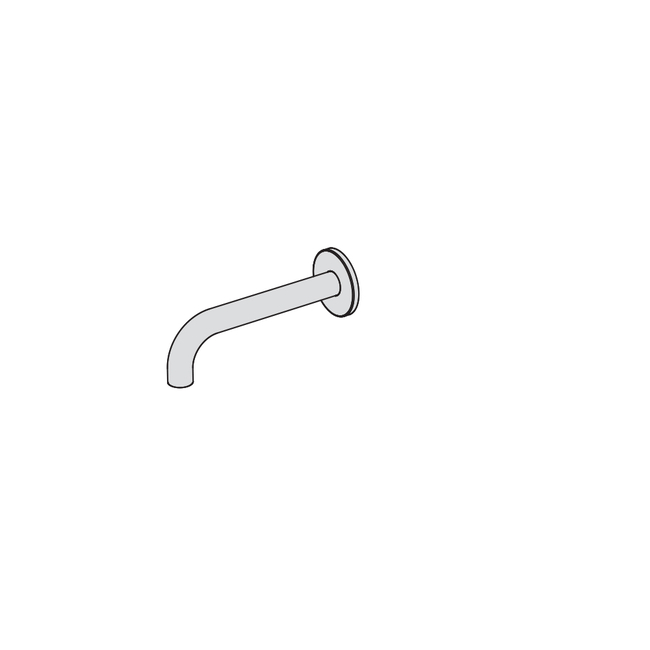 Wall-mounted bath spout l=190 mm brushed gold