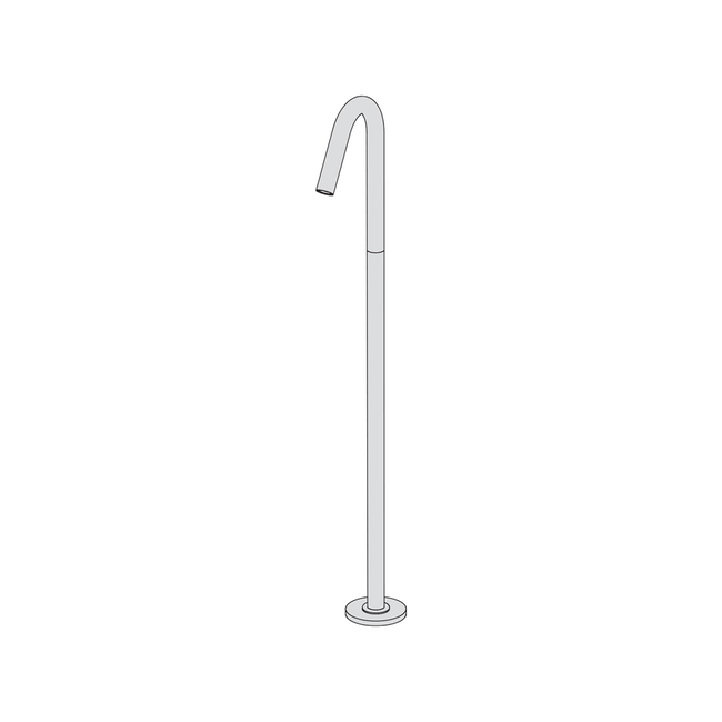 Floor-mounted bath spout brushed rose?