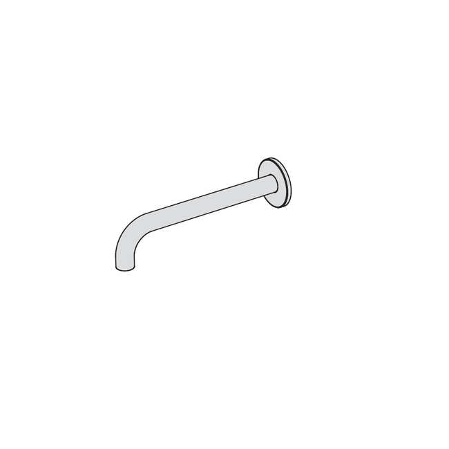 Wall-mounted bath spout l=250 mm brushed gold