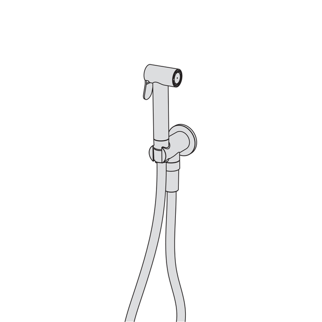 Single-jet toilet hydrobrush for sanitary cleaning brushed rose?