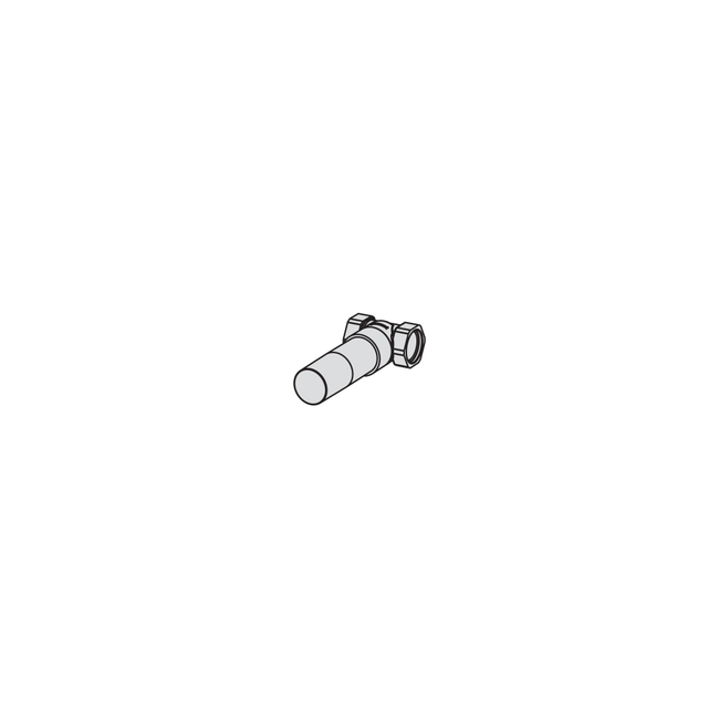 Built-in part for wall-mounted stop valve - 3/4" connection brushed steel