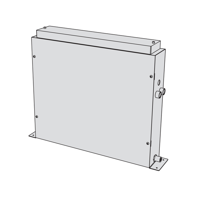 Built-in box for 4-hole bath group with drain connection