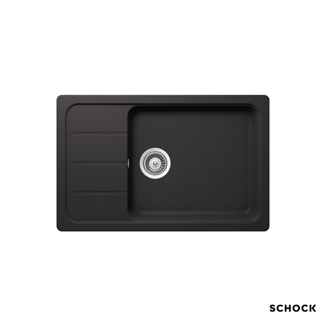 Νεροχύτης Κουζίνας Γρανίτη Element 78x50 Schock Cristalite Nero Granite