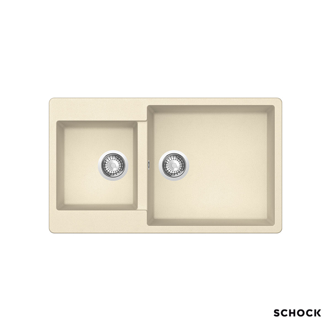 Νεροχύτης Κουζίνας Γρανίτη Element 86x50 Schock Cristalite Vanilla Granite