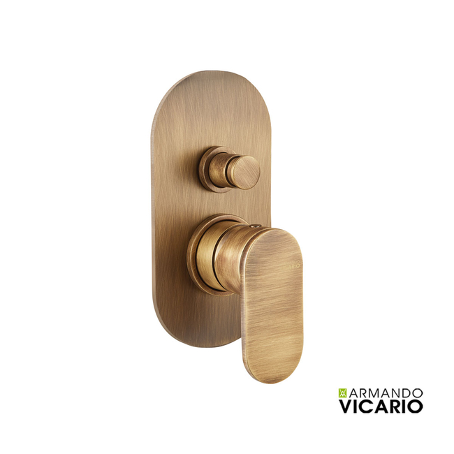 Vicario 2-Way Slim Built-In Mixer Antique Brass